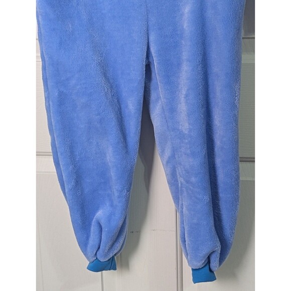 Disney Stitch Unisex Jumpsuit Pajamas Youth Small One Piece Hooded Zip Back Soft - Picture 3 of 9